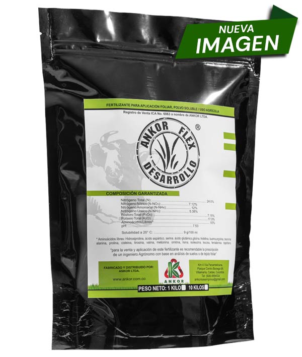 Ankor Flex Desarrollo Fertilizante hidrosoluble + Aminoácidos | Ankor S.A.S.